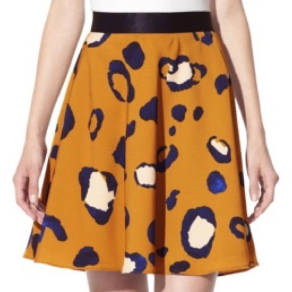 NWT Phillip Lim for Target Leopard Print A-line Styled Skater Skirt Size 10 - Picture 1 of 8